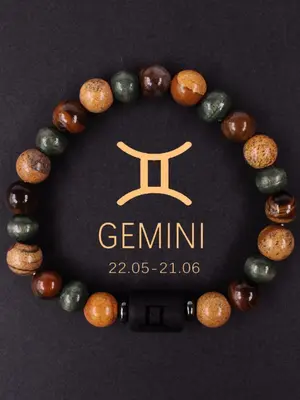 Unisex Constellation Design Stone Beaded Bracelet, Fashionable Adjustable Bracelet for Women & Men, Trendy All-match & Exquis...