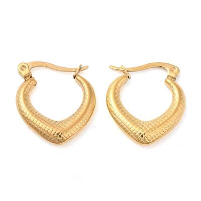 PVD Vacuum Plating 304 Stainless Steel Hoop Earrings for Women
