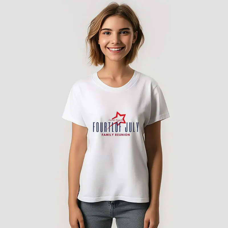Simple Red White Blue Family Reunion T-Shirt