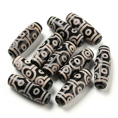 Tibetan Style 10-Eye dZi Beads