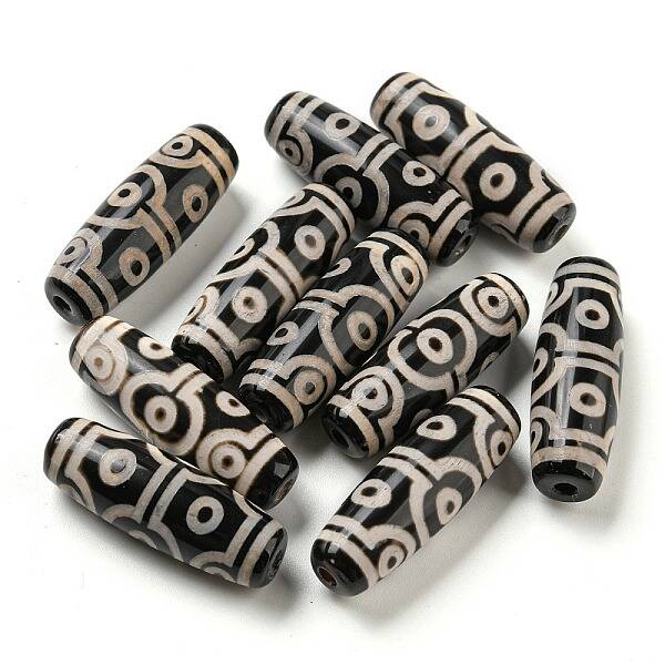 Tibetan Style 10-Eye dZi Beads