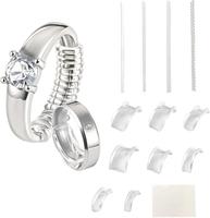 Ring Size Adjuster for Loose Rings 12 Pack | Invisible Ring Guard Insert & Spiral Resizer Kit | Comfort Fit for Women/Men (12...