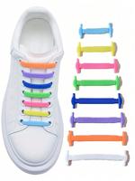 Silicone Elastic Shoelaces, No Tie Shoelaces, Suitable for Sports Shoes and Casual Shoes, Unisex, Suitable for Festival Activ...