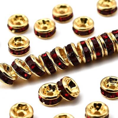 Brass Grade A Rhinestone Spacer Beads