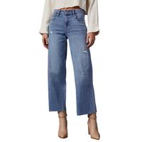 Dokotoo Womens High Waist Baggy Jeans Wide Leg Casual Petite 2025 8 points Length Stretch Denim Pants