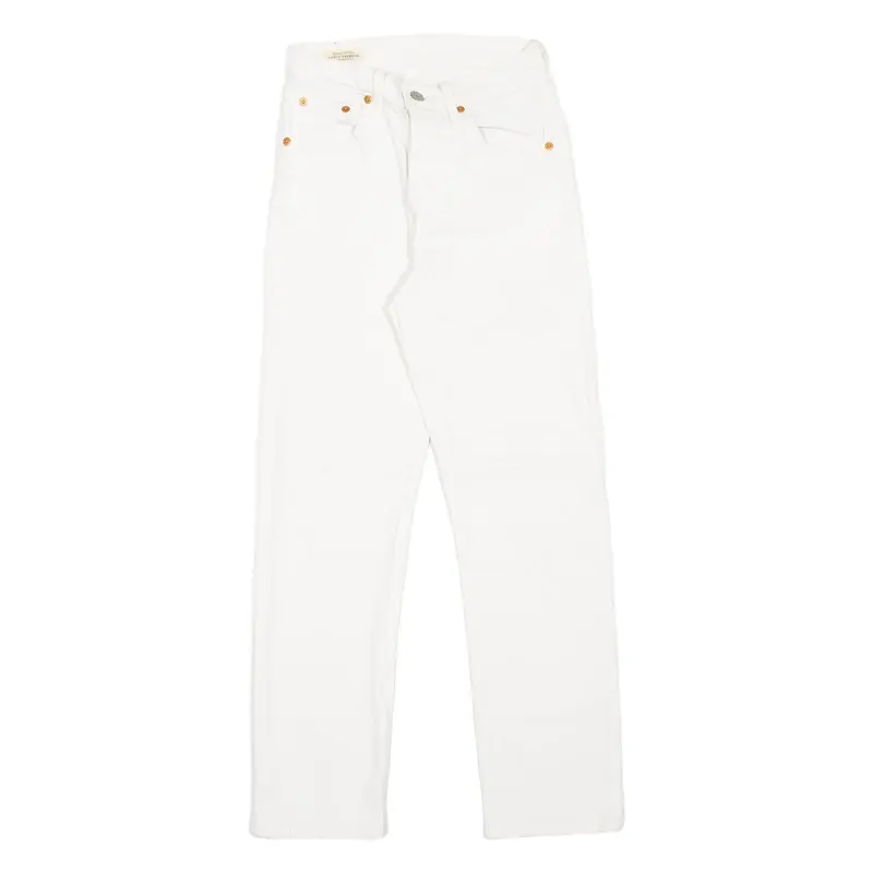 LEVI'S 501 BIG E Jeans Womens White Regular Straight W23 L26