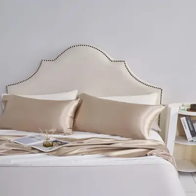 Solid Color Pillowcase without Filler, 1 Pair Satin Pillowcase, Soft Comfortable Pillowcase for Home Bedroom Hotel, Bedding S...