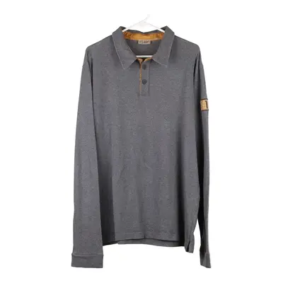 Alviero Martini Long Sleeve Polo Shirt - 2XL Grey Cotton