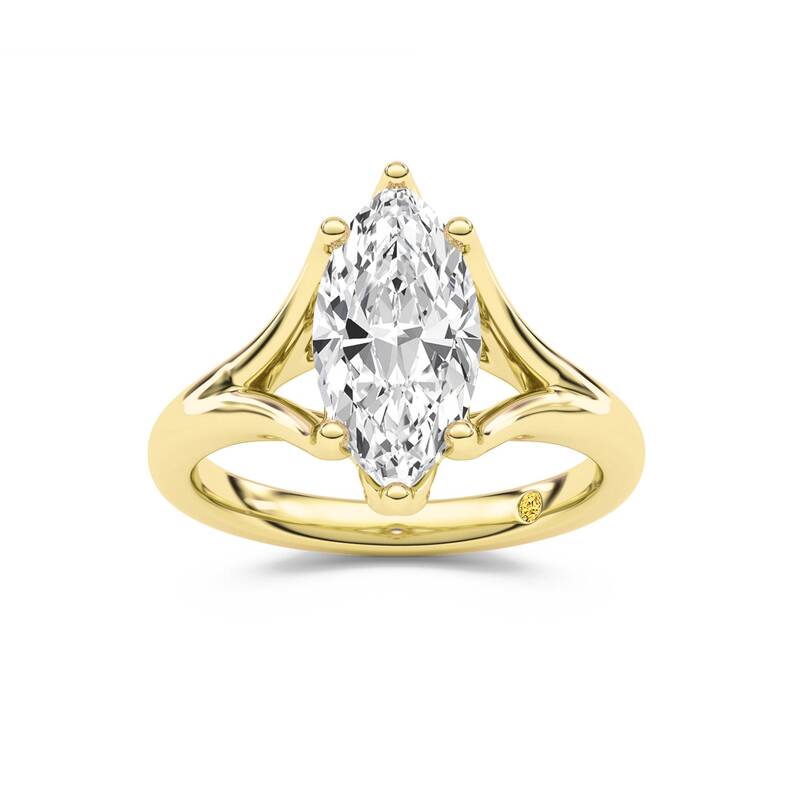 Rosie Marquise Lab Grown Diamond Engagement Ring | 10K Yellow Gold 1 1/2 CT. TW.