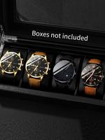 Men's Fashion Watch Set, Casual Round Dial Quartz Watch with PU Leather Strap, Trendy Watch Set for Party, Daily Decor, Exqui...