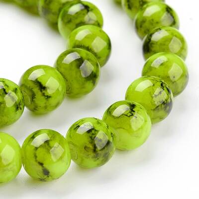 Spray Painted Glass Bead Strands