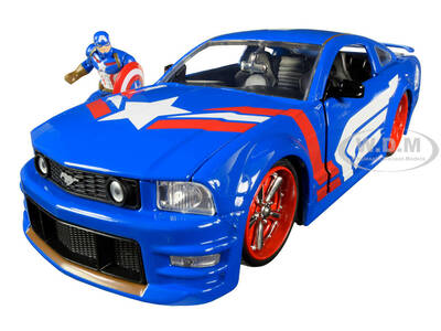 2006 Ford Mustang GT with Captain America Diecast Figurine \