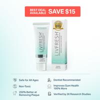 LIVFRESH Gel Toothpaste, Clinically Proven to Remove Plaque 250% Better, Improves Gum Health 190% Better, Prevents & Reduces ...