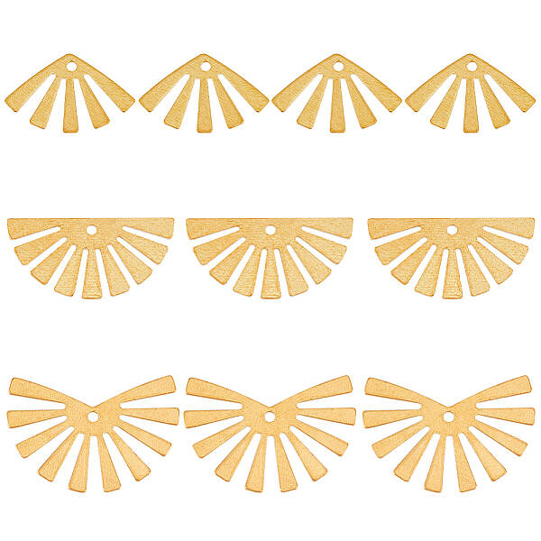 60Pcs 3 Style Brass Pendants