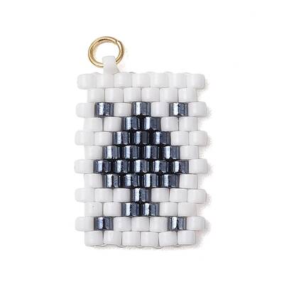 Cylinder Seed Flat Round Pendants