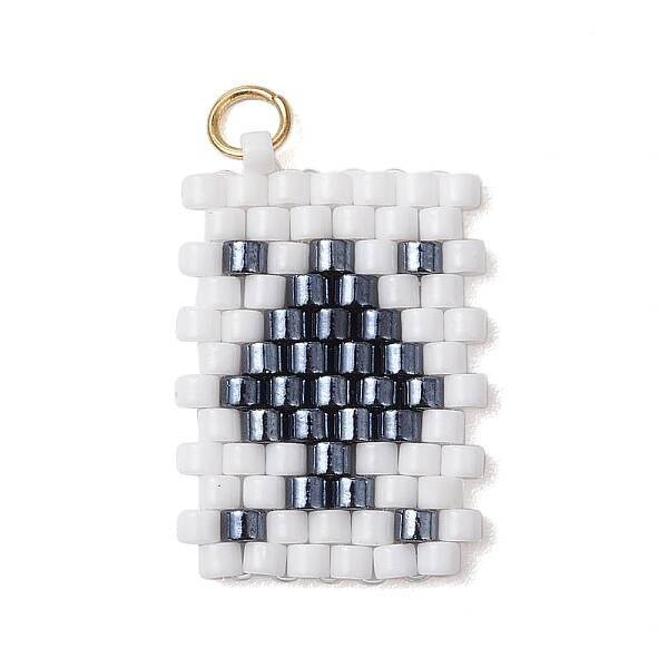 Cylinder Seed Flat Round Pendants
