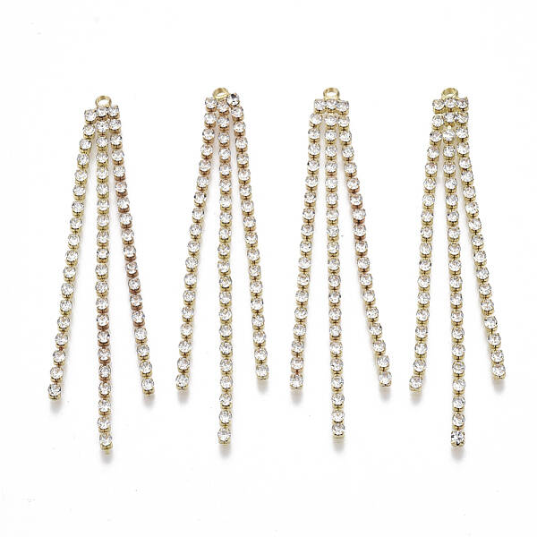 Brass Rhinestone Cup Chain Big Pendants