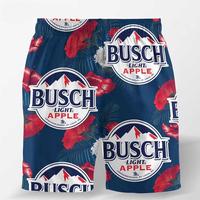 Busch Light Apple Shorts, Trendy Gift For Men Dad Friend, Summer Shorts, Beach Shorts