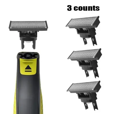 Hair Trimmer Replacement Blade, 3 Counts Beard Shaver Head, Trimmer for Philips for Oneblade QP2520 QP2530 QP2630 QP6510 QP65...