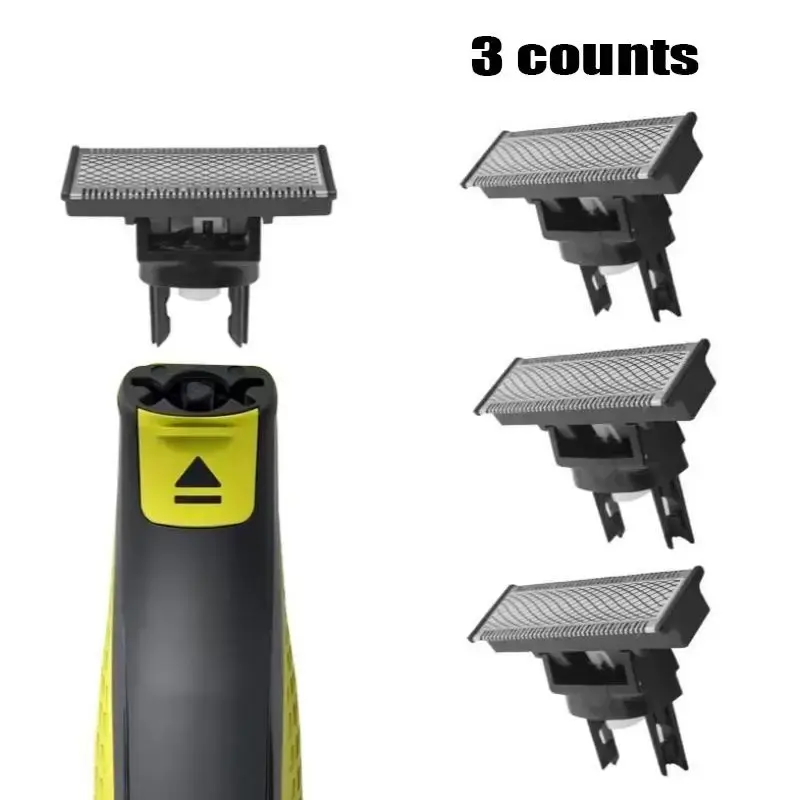 Hair Trimmer Replacement Blade, 3 Counts Beard Shaver Head, Trimmer for Philips for Oneblade QP2520 QP2530 QP2630 QP6510 QP65...