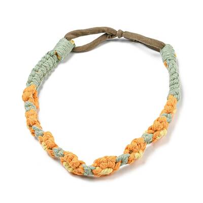 Daisy Hand Braided Cotton Rope Elastic Headband