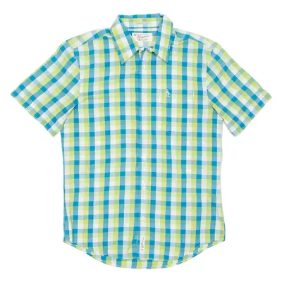 ORIGINAL PENGUIN Slim Fit Mens Shirt Green Check M
