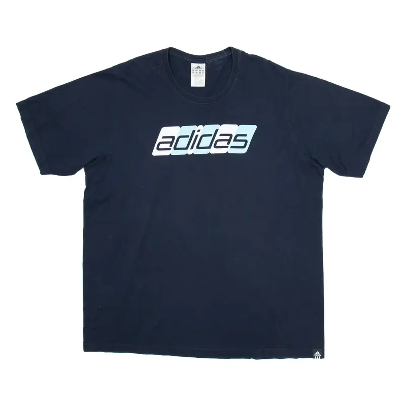ADIDAS Mens T-Shirt Blue 2XL