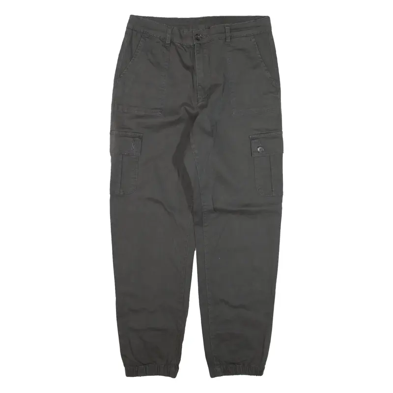 RAINBOW Cargo Trousers Grey Regular Tapered Womens W29 L27