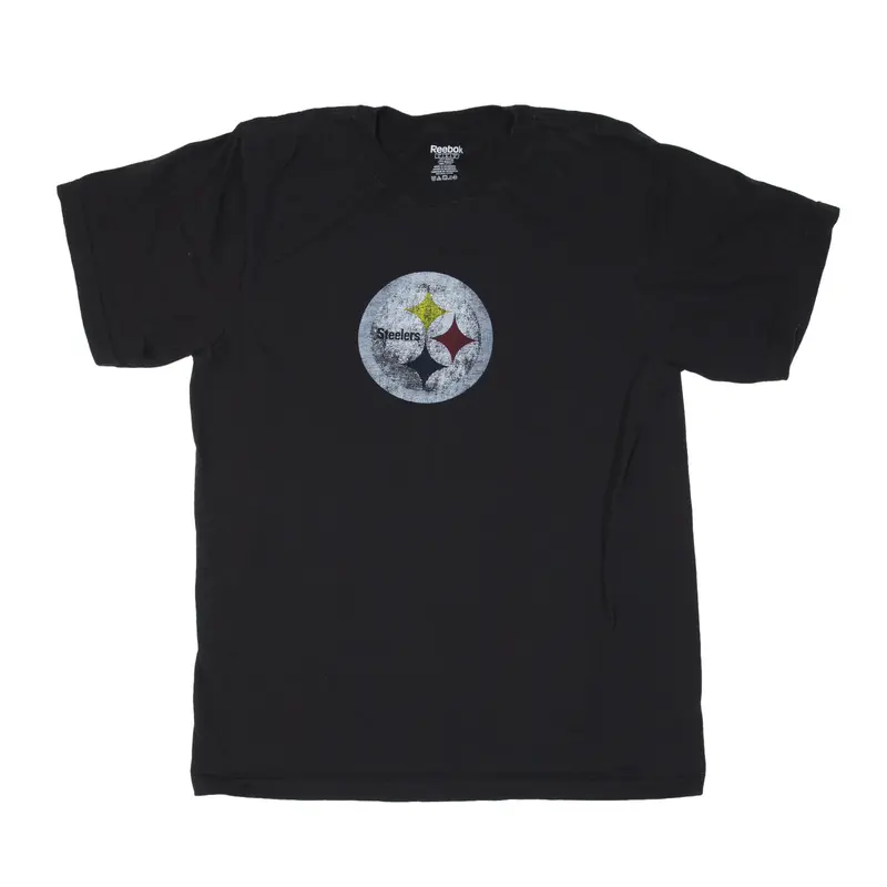 REEBOK Pittsburgh Steelers USA T-Shirt Black Short Sleeve Mens L