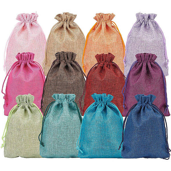 Burlap Packing Pouches Drawstring Bags