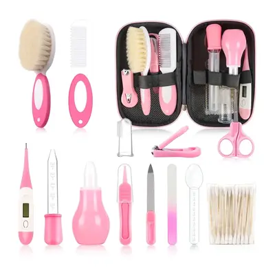 14 PC Baby Grooming Kit – Infant Safety Care Set with Hair Brush, Comb, Nail Clipper & Nasal Aspirator, Baby Essentials for...