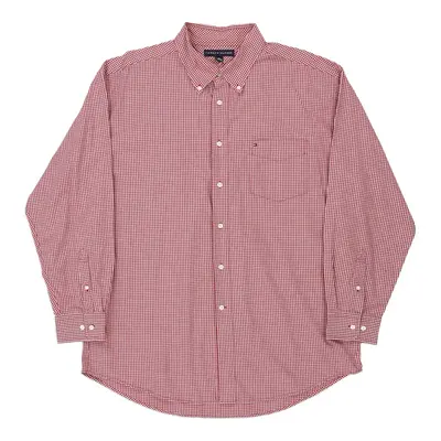 Tommy Hilfiger Checked Shirt - XL Red Cotton