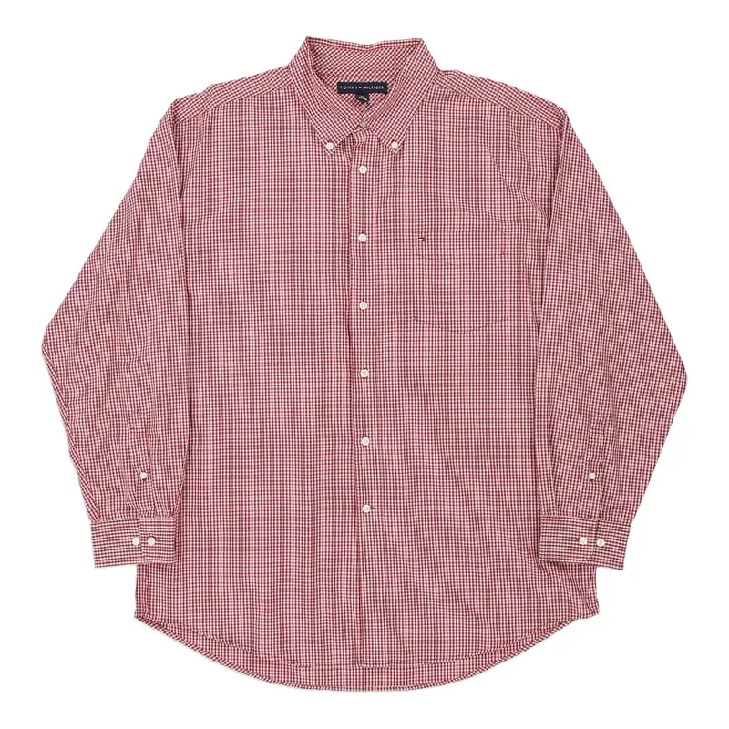 Tommy Hilfiger Checked Shirt - XL Red Cotton