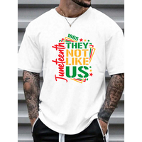 They Not Like Us Juneteenth independence day Summer Fashion Men'S Casual Graphic  T-shirts, Fitness Wear - Round Neck Short S...