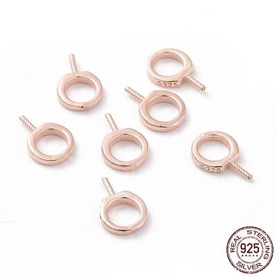 925 Sterling Silver Screw Eye Peg Bails