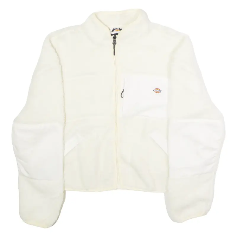 DICKIES Womens Fleece Jacket White M