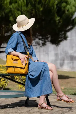 Trio Vegan Backpack Blue | Choose Strap Style: MVB Strap