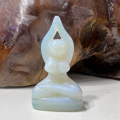 Opalite Carved Yoga Goddess Figurines