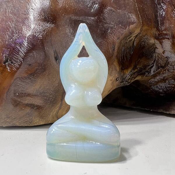 Opalite Carved Yoga Goddess Figurines