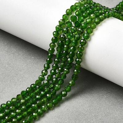 Natural Green Diopside Beads Strands