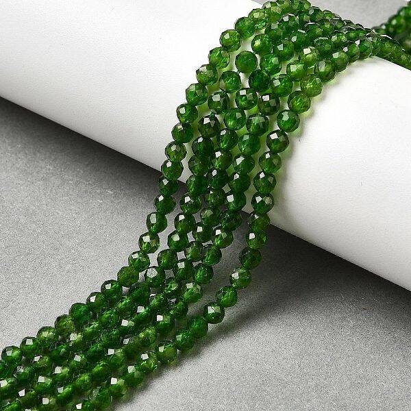 Natural Green Diopside Beads Strands