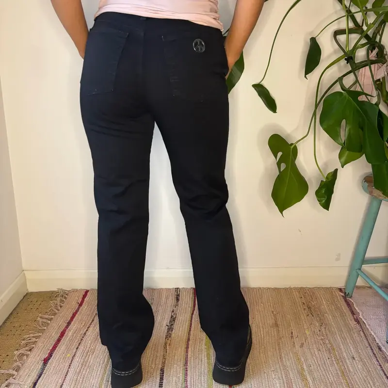 Moschino Trousers - 28W UK 8 Black Cotton