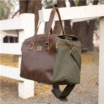 1 Customized Danville Duffel - Vegan Leather & Canvas