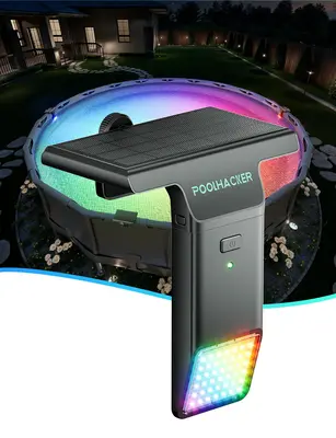 Poolhacker Poolside Solar light, Solar Light for Swimming Pool, above ground pool and In ground Pool Decorative Lighting