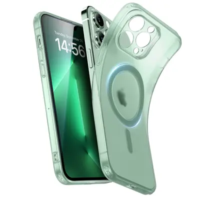 iPhone 13 Pro Max Zero Clear Case (HaloLock) Frosted Green