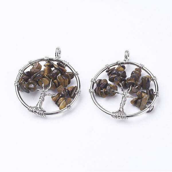 Natural Tiger Eye Pendants