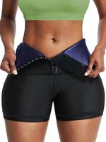 Women's Solid High Waist Sauna Shorts, Breathable Comfortable Tummy Control Hip Lift Sauna Shorts, Gym Clothes, Ladies Sports...