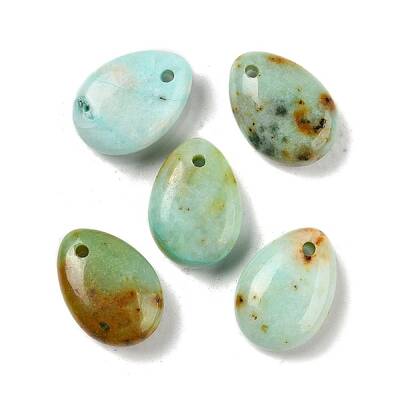 Natural Marble Teardrop Charms