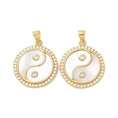 Brass Micro Pave Cubic Zirconia Pendants