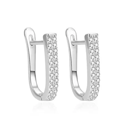 Beneto Silver earrings with zirconia AGUC1429